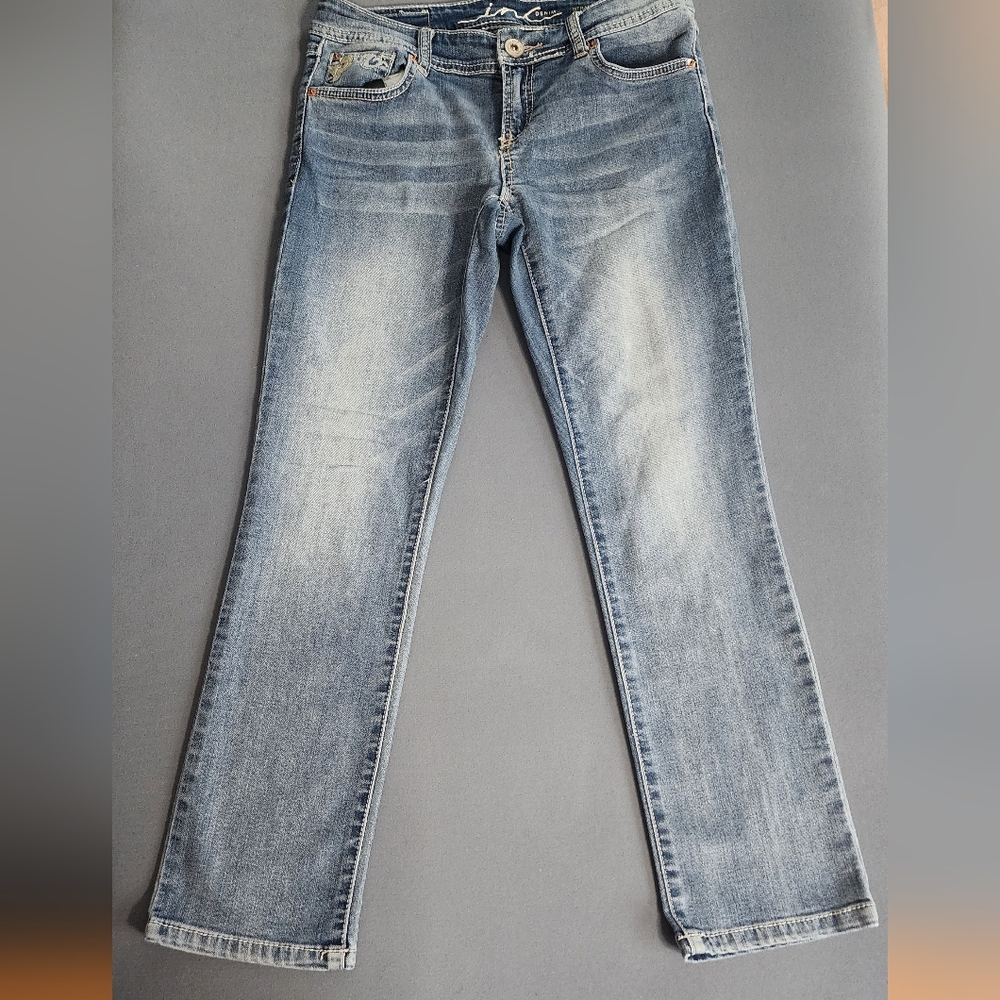 INC Denim Straight Leg Crop Jeans Size 2 Light Wash